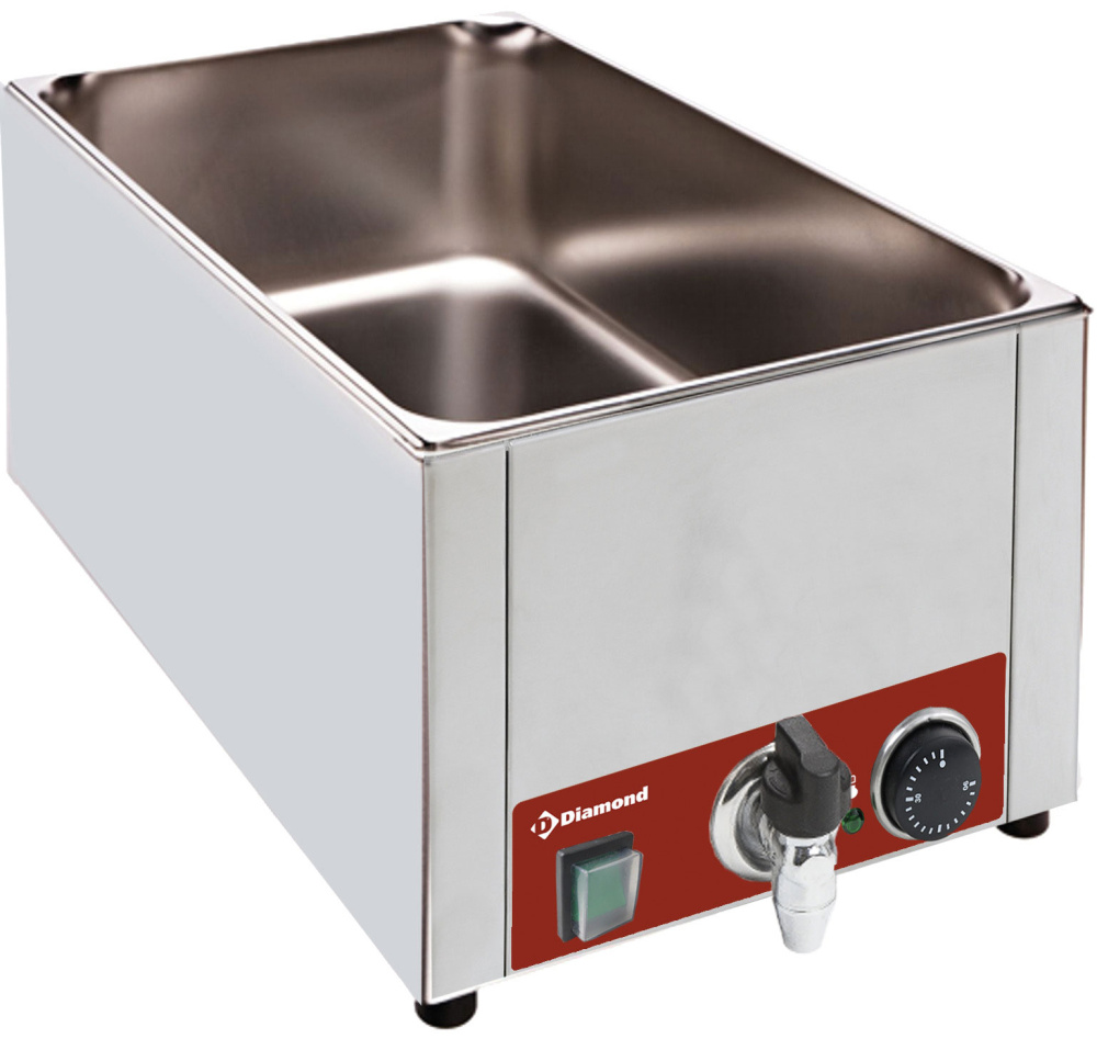 Elektro Bain-Marie Tischmodell GN 1/1 - 150 mm + Ablasshahn