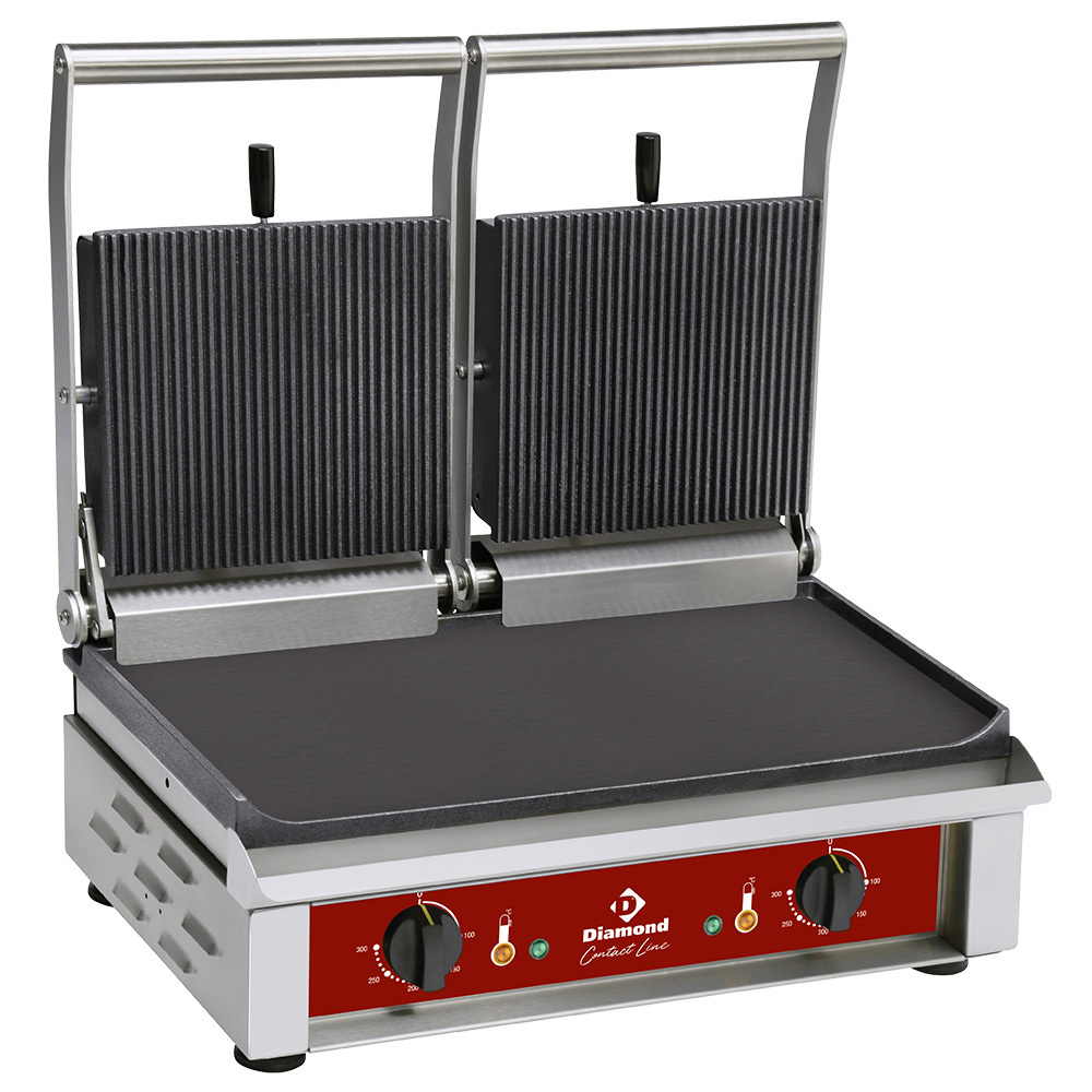 Kontaktgrill DOPPELT, emaillierte Platten