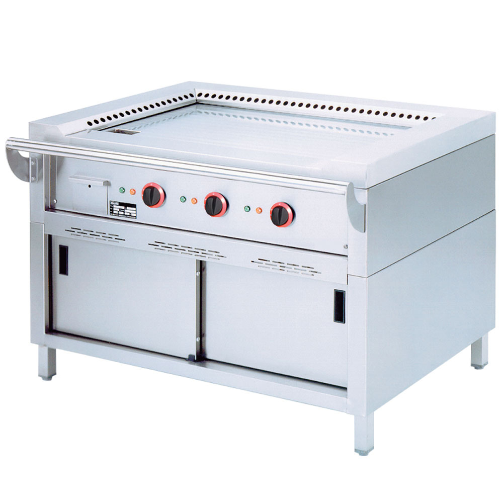 Elektro "Teppanyaki" Platte, 3 Zonen (3x 4,7 kW), Unterschrank